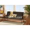 Baxton Studio Nikko Mid-century Dark Brown Faux Leather Wooden 3-Seater Sofa 121-6749 - alternate 2